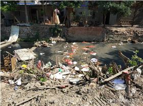 治理前的浦上河水体黑臭严重