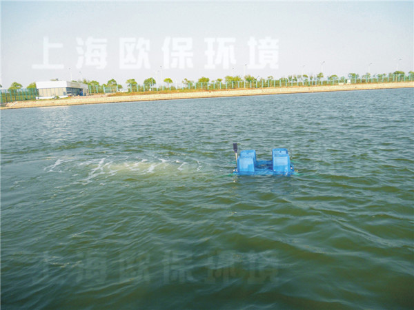 OBAO强力造流曝气机在人工湖中的运用