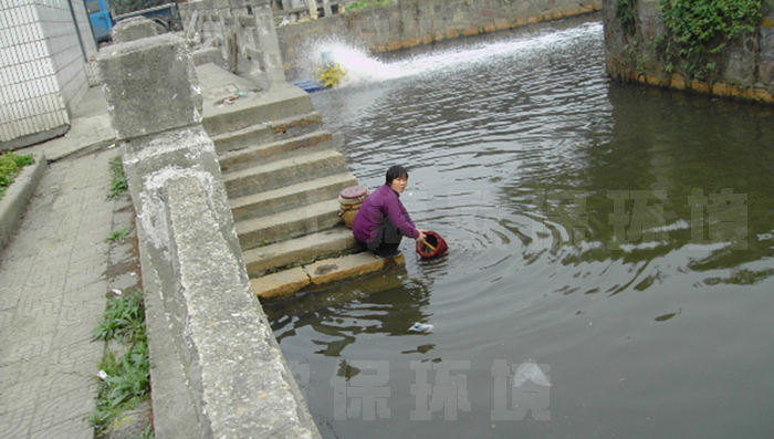 处理前水体严重黑臭，透明度及溶解氧几乎为零