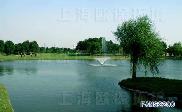 浮水喷泉式曝气机在生态景观湖中应用