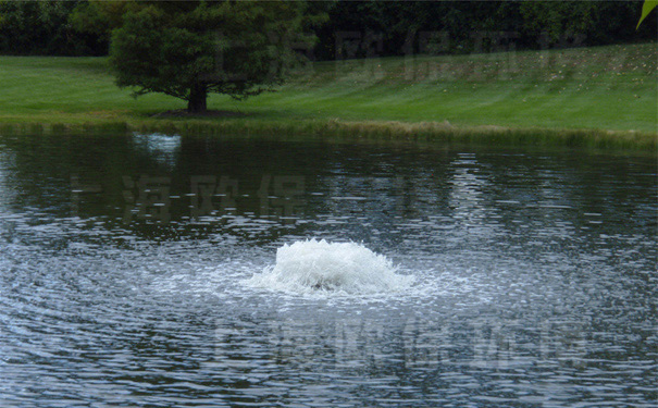 涌泉式曝气机应用于高尔夫景观湖