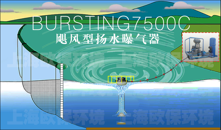 BURSTING7500C飓风型扬水曝气器（设有操作平台）